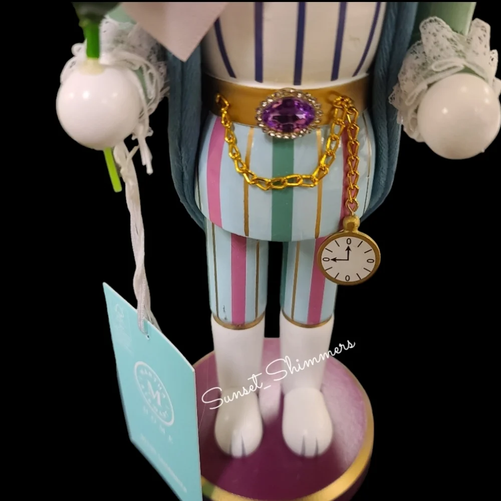 Jeweled Victorian Gentleman Easter Bunny Nutcracker Bow Tie Clock Pocket Watch